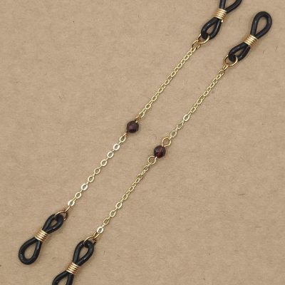 Bijoux de branches - Perle de Grenat - Présentation à plat