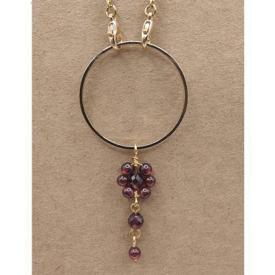Anneau porte lunettes Fleur de Grenat - détail